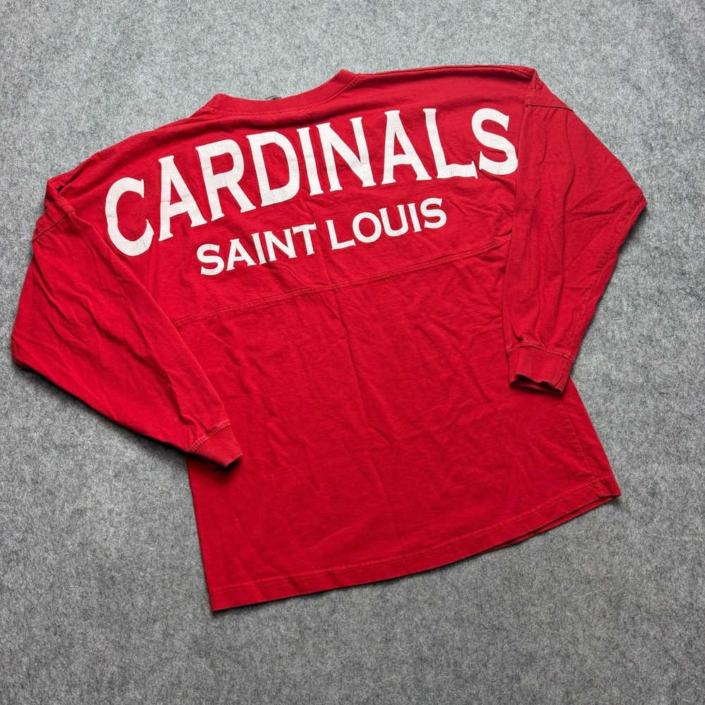 St Louis Cardinals Shirt Mens M Red MLB Baseball Long Sleeve Crew Zero Gravitee